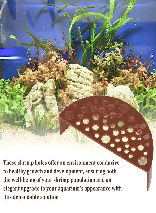 braxan 2 Pcs Shrimp Cave, Hideout Hides for Aquarium Hide Cave Fish Tunnel Hides for Shrimps Breeding Hiding Aquarium Fish Tank Accessories Decor (Light Brown + Green) - Image 4